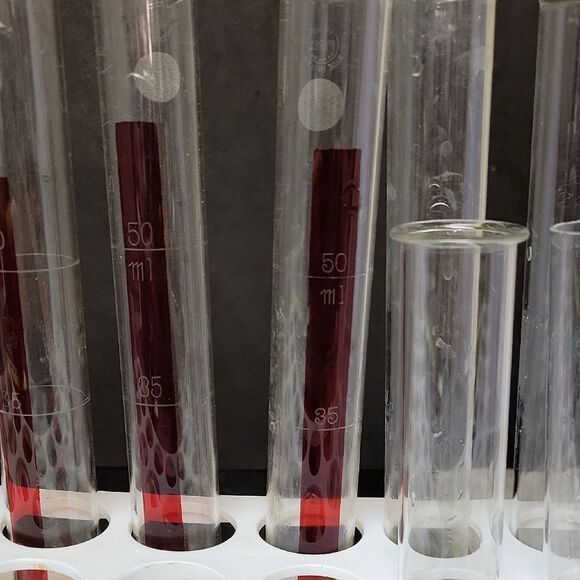 Vintage Test Tube Rack Set with Glass Tubes And Small Pipettes - Picture 9 of 16